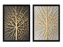 Wallxpert Bild Golden Tree 2 Stück, 34 x 44 cm