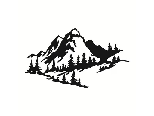[90326040 1642102] Wallxpert Wanddekoration Mountain 40 x 70 cm