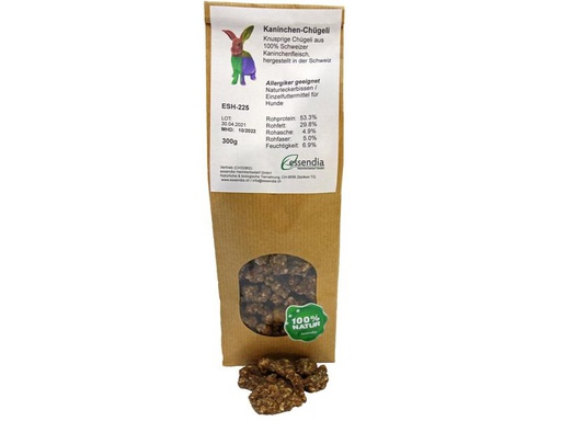 [90326139 1649135] essendia Kausnack Kaninchenchügeli, 300 g