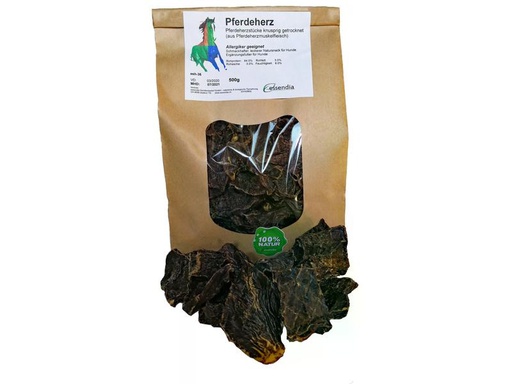 [90326192 1649150] essendia Kausnack Pferdeherz, 500 g