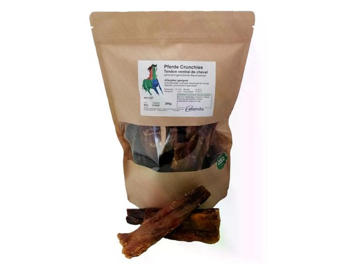[90326214 1649146] essendia Kausnack Pferdecrunchies Bauchsehnen, 250 g