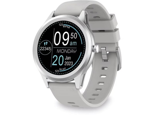 [90326518 1643496] KSiX Smartwatch Globe Silver