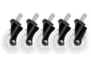 DELTACO Ersatzrollen Casters Weiss
