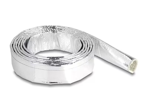 [90326863 1653108] Delock Kabelschlauch aus Glasfasergeflecht / Alu 2 m x 16 mm Silber