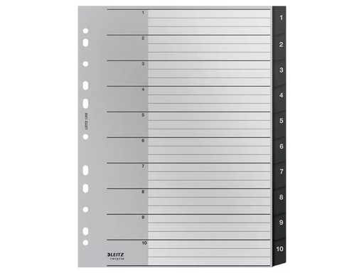 [90326952 1652944] Leitz Register Recycle 1-10, A4, 10 Stück