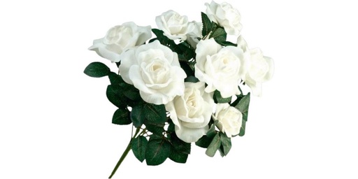 [90326978 1645297] Dekomat AG Kunstblume Rosen Weiss