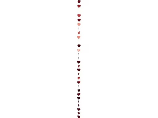 [90327014 1645298] Dekomat AG Girlande Herz 4.6 m, Rot