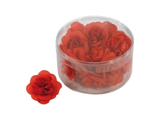 [90327055 1645296] Dekomat AG Kunstblume Rosenblütenköpfe 20 Stück, Rot