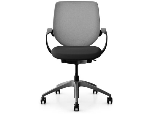 [90327193 1635536] Giroflex Bürostuhl 313 mit Netzrücken und Armlehnen, Grau
