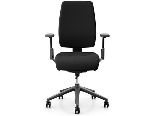 [90327198 1635543] Giroflex Bürostuhl 68 mit Polsterrücken und Armlehnen, Schwarz