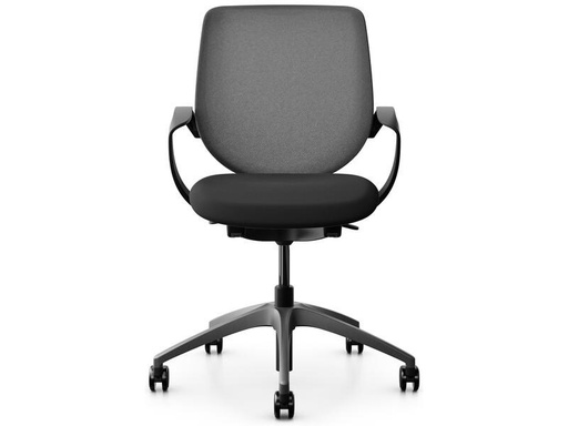 [90327214 1635537] Giroflex Bürostuhl 313 mit Netzrücken und Armlehnen, Dunkelgrau