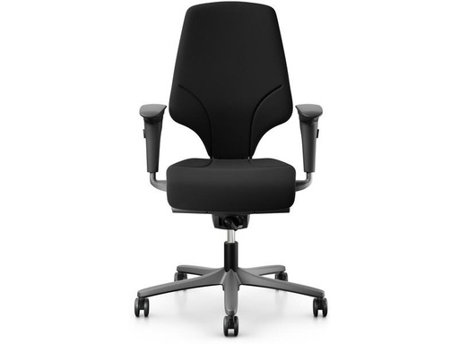 [90327221 1635539] Giroflex Bürostuhl 64 mit Polsterrücken und Armlehnen, Schwarz