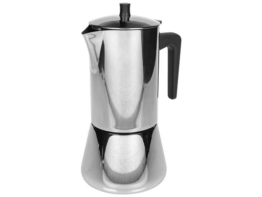 [90327237 1584676] FURBER Espressokocher Chicchi 10 Tassen, Silber