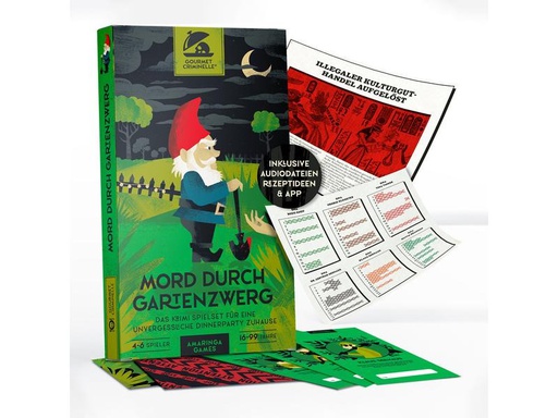 [90327269 1654072] Gourmet Criminelle Partyspiel Mord durch Gartenzwerg -DE-