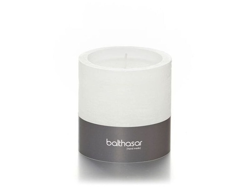 [90327380 936096] balthasar Kerze Rustico 10 cm x 10 cm, Weiss