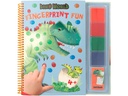 Depesche Fingermalfarbe Dino World 25 Seiten, 4 Stempelfarben