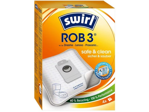 [90328007 1657959] Swirl Staubfilterbeutel ROB 3 4 Stück