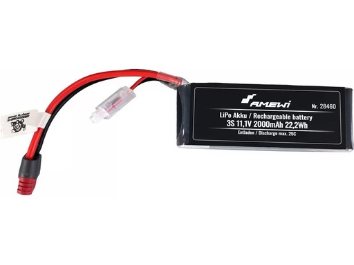 [90328048 1645256] Amewi RC-Akku LiPo 2000 mAh 11.1 V 25C Deans