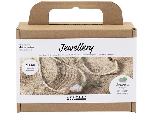 [90328201 1644292] Creativ Company Schmuck Bastelset Halskette und Armband aus Aventurin-Quarz