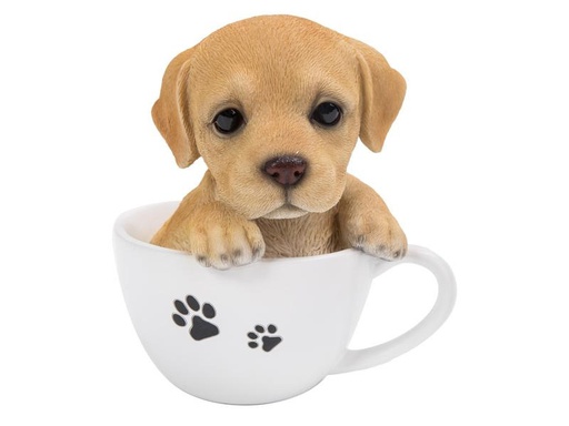 [90052959 1168229] Vivid Arts Dekofigur Labrador Welpe in Tasse