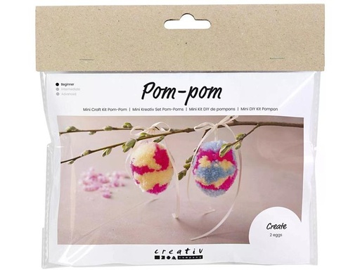 [90328247 1644351] Creativ Company Bastelset Mini Pom-Poms Eier