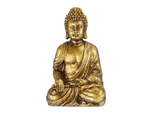 [90328288 1657001] relaxdays Dekofigur Buddha Gold