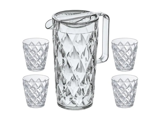 [90052968 857719] Koziol Krug Crystal 1.6 l 5-teilig, Transparent