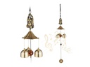 relaxdays Windspiel Buddha 2 Stück, Gold