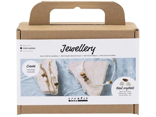 [90328434 1644293] Creativ Company Schmuck Bastelset Halskette und Ohrringe aus Kristallen