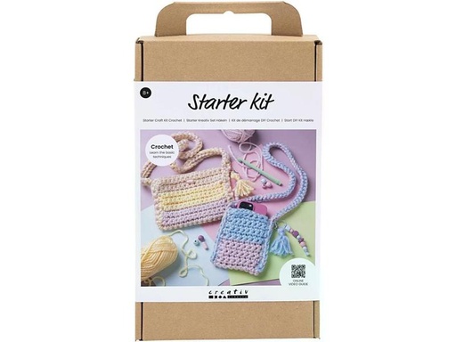 [90328439 1644342] Creativ Company Bastelset Häkeln Taschen Sortierte Farben