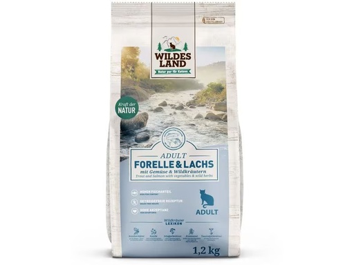 [90328562 1659100] Wildes Land Trockenfutter Adult Forelle &amp; Lachs, 1.2 kg