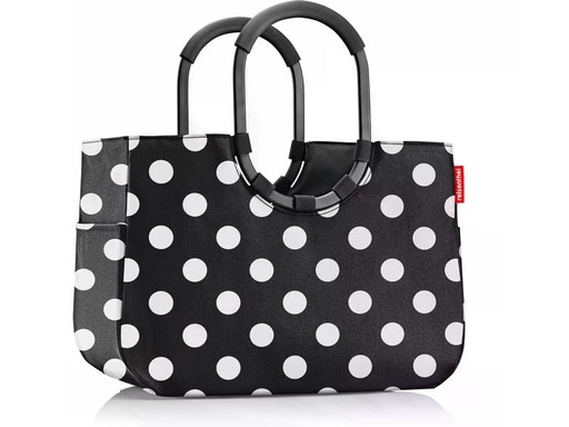 [90329891 1616366] Reisenthel Einkaufskorb Loopshopper L Dots White