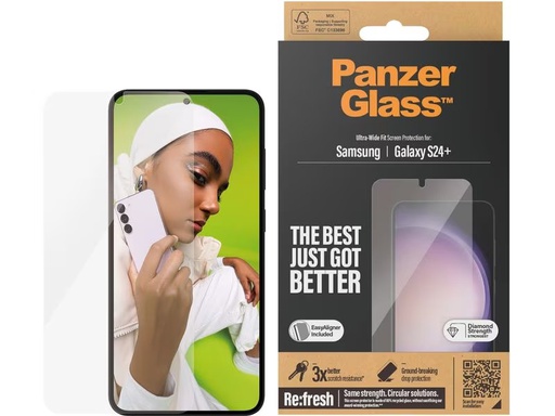 [90330120 1645722] Panzerglass Displayschutz Ultra Wide Fit Galaxy S24+ mit Applicator