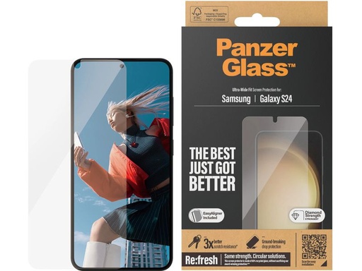 [90330149 1645721] Panzerglass Displayschutz Ultra Wide Fit Galaxy S24 mit Applicator