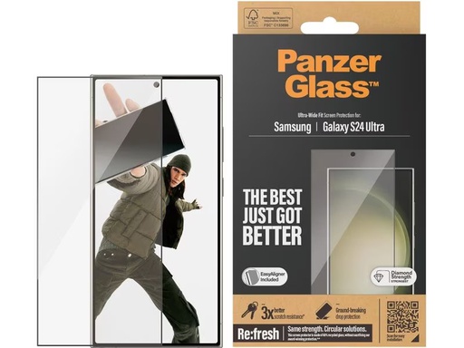 [90330271 1645723] Panzerglass Displayschutz Ultra Wide Fit Galaxy S24 Ultra mit Applicator