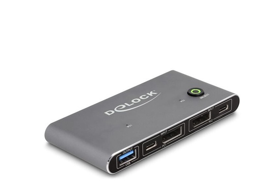 [90330875 1662590] Delock KVM Switch Displayport 8K 30 Hz mit USB 5 Gbps