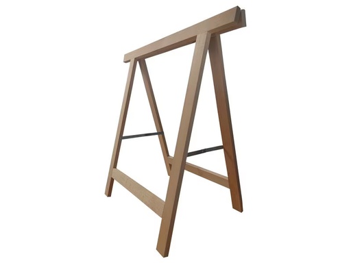 [90330925 1654848] Holz Zollhaus Bockleiter aus Buche 75 x 75 cm, Naturfarben