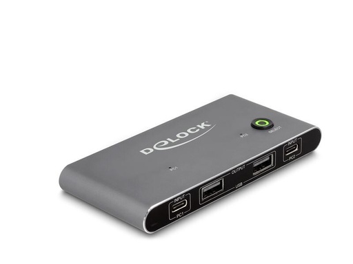 [90330996 1662597] Delock KVM Switch USB-C zu HDMI und DisplayPort 8K MST mit USB 2.0