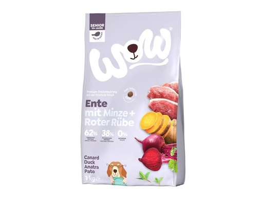 [90331302 1661029] WOW Trockenfutter Minis Senior Ente, 1 kg