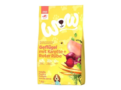[90331315 1661023] WOW Trockenfutter Minis Junior Geflügel, 1 kg