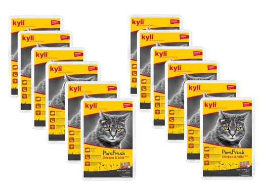 [90331455 1106952] kyli Nassfutter Pure Fresh Chicken &amp; Wild, 12 x 85 g