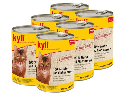 [90331493 560767] kyli Nassfutter Adult Sensitive, Breeders Nr. 3, 6 x 400 g