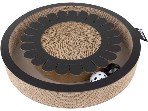 [90331540 1650631] District 70 Katzen-Spielzeug Spielboard Bloom Black, 32 x 32 x 6 cm