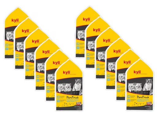 [90331596 1106951] kyli Nassfutter Pure Fresh Kitten Chicken &amp; Turkey, 12 x 85 g