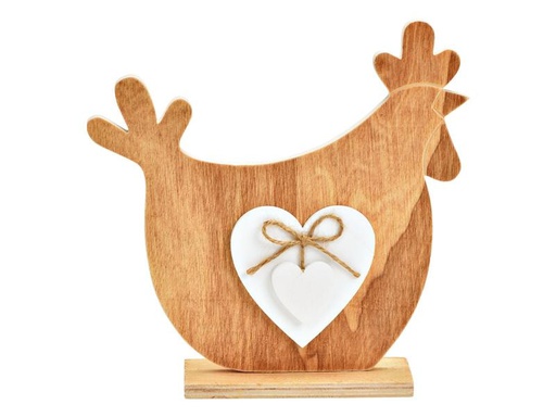 [90331665 1424439] G. Wurm Aufsteller Huhn 20 x 20 cm, Braun