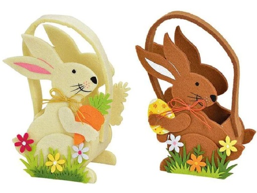 [90331671 1599014] G. Wurm Osterkörbchen Hase, Farbig assortiert