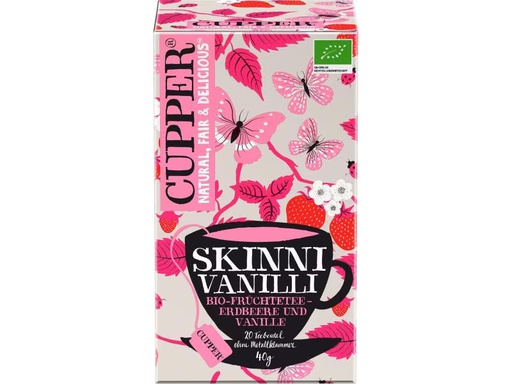 [90331696 931250] Cupper Teebeutel Bio Skinni Vanilli Früchtetee 20 Stück