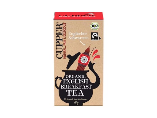 [90331704 931261] Cupper Teebeutel Bio English Breakfast 20 Stück