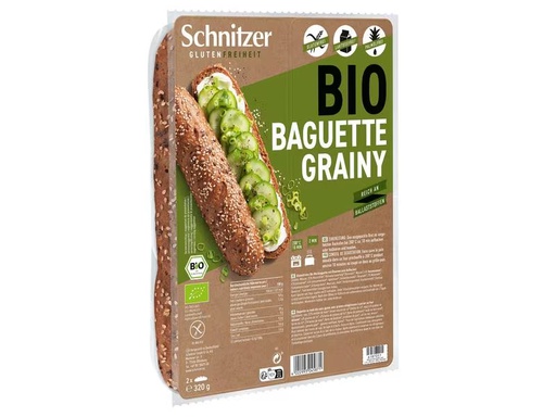 [90331886 923986] Schnitzer Bio Baguette Grainy glutenfrei 2 x 160 g