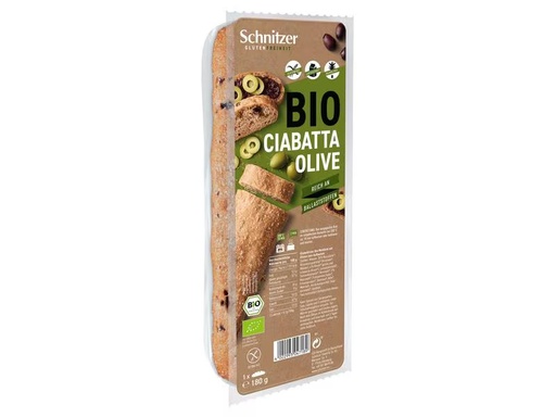 [90331912 1446077] Schnitzer Bio Ciabatta  Olive glutenfrei 180 g